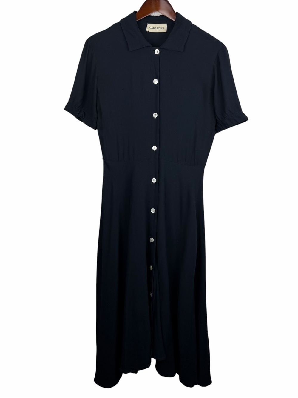 Mansur Gavriel | Navy Blue Button Front Dress